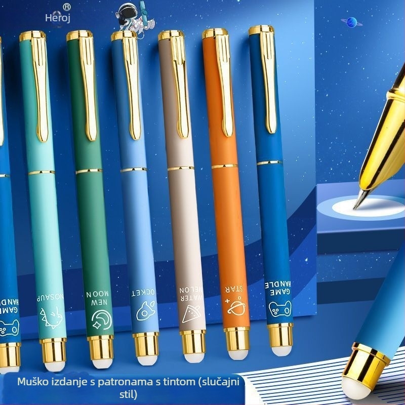 Set izbrisivih pera za osnovnoškolce – metalno kućište, vrh od iridija, za pisanje u trećem razredu