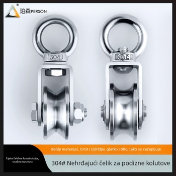 Viseća kladka od 304 nehrđajućeg čelika za žicu, jednostruka kladka za opterećenje