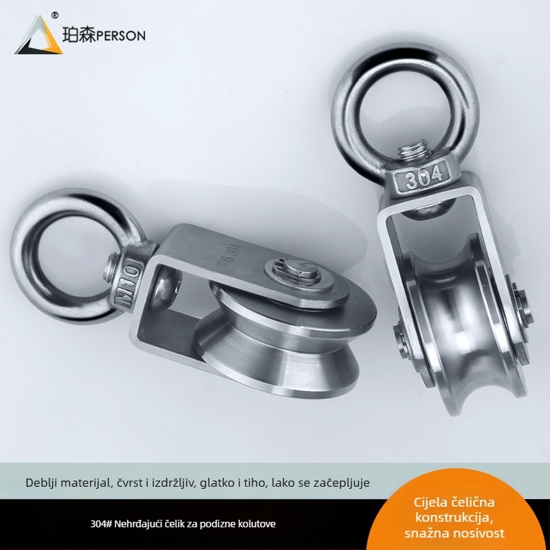 Viseća kladka od 304 nehrđajućeg čelika za žicu, jednostruka kladka za opterećenje