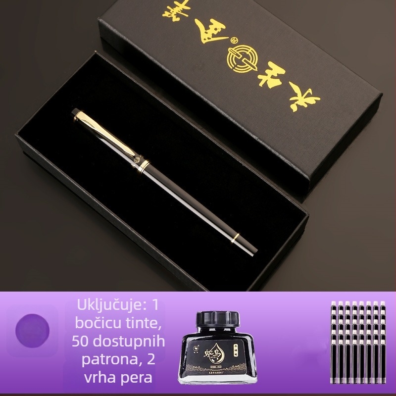 Umetničko pero s savijenim vrhom za kaligrafiju, zlatni nib, sustav patrona, model 01, QS1546511521