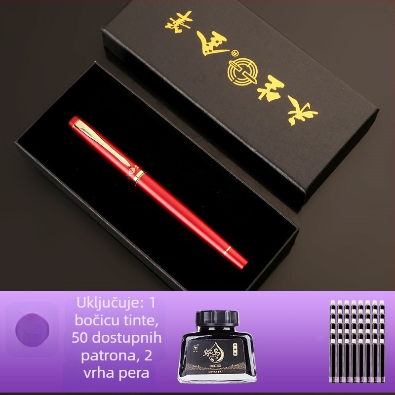 Umetničko pero s savijenim vrhom za kaligrafiju, zlatni nib, sustav patrona, model 01, QS1546511521