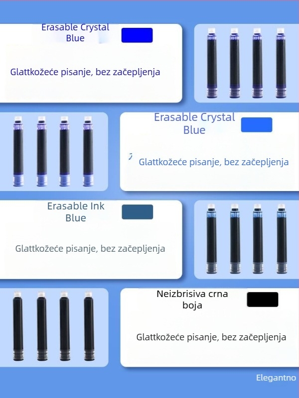 Morning Light vrećice s tintom za pero, paket od 200 kom., zamjenjive vrećice, izbrisivo, za učenike osnovne škole