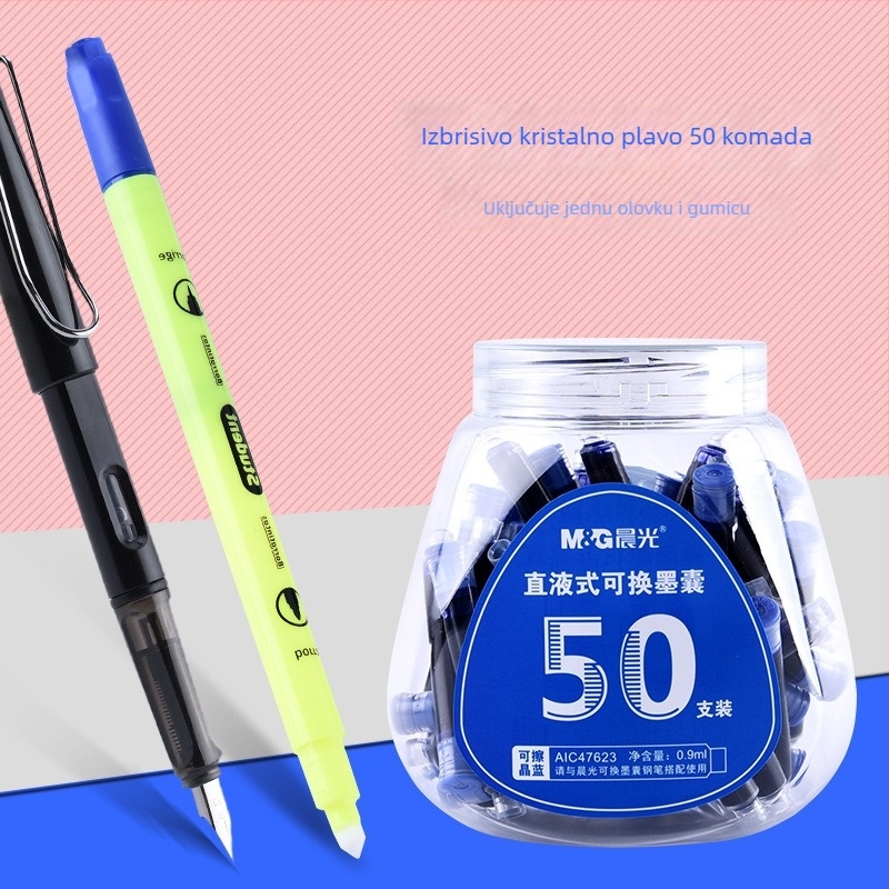 Morning Light vrećice s tintom za pero, paket od 200 kom., zamjenjive vrećice, izbrisivo, za učenike osnovne škole