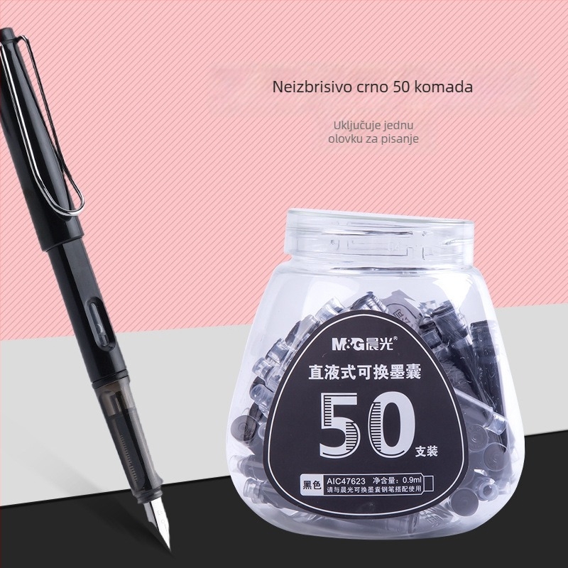 Morning Light vrećice s tintom za pero, paket od 200 kom., zamjenjive vrećice, izbrisivo, za učenike osnovne škole