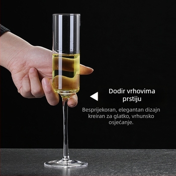 Set čaša za šampanjac od kristalnog stakla, jednostavan stil, kapacitet 1000 ml ili više, 1 komad