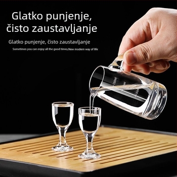 Set dekantera za kućnu upotrebu s mjernom šalicom i skalom od bezolovnatog kristalnog stakla