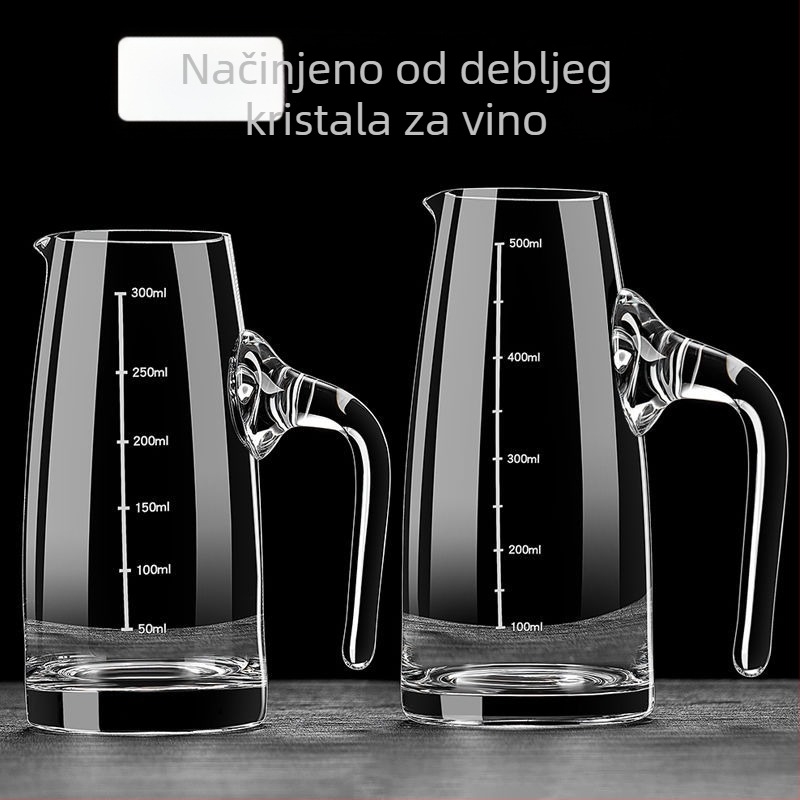 Set dekantera za kućnu upotrebu s mjernom šalicom i skalom od bezolovnatog kristalnog stakla