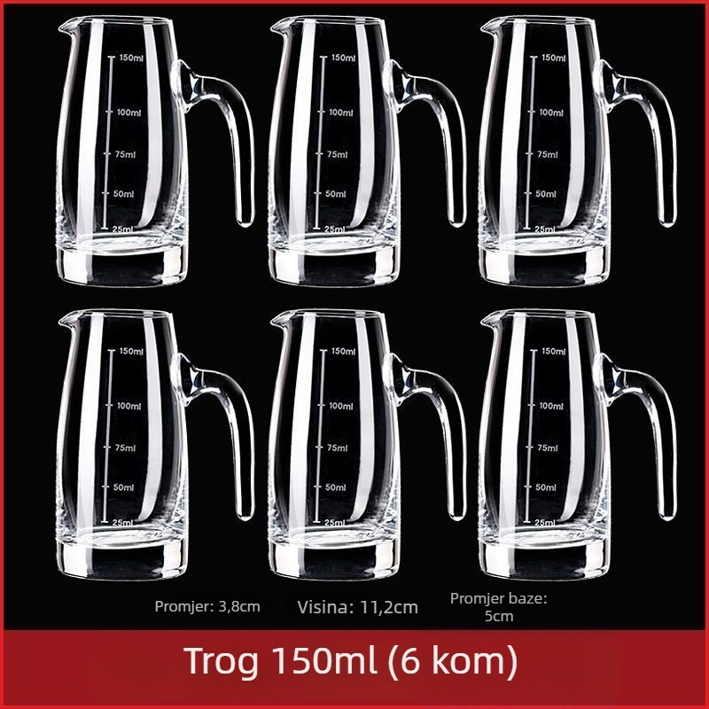 Set dekantera za kućnu upotrebu s mjernom šalicom i skalom od bezolovnatog kristalnog stakla