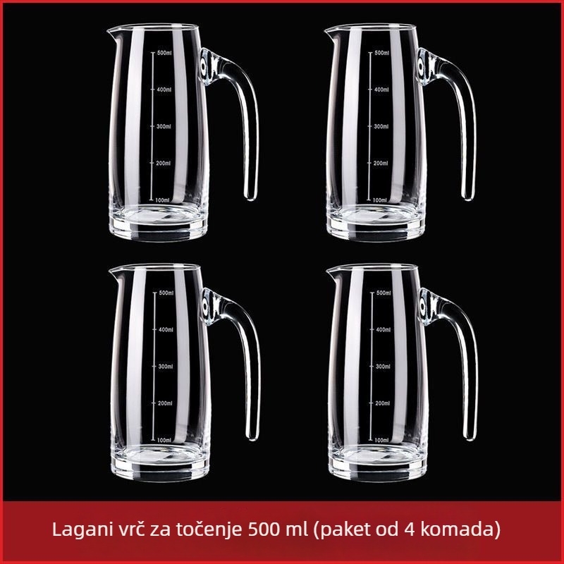 Set dekantera za kućnu upotrebu s mjernom šalicom i skalom od bezolovnatog kristalnog stakla