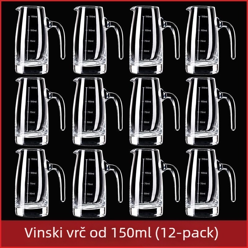 Set dekantera za kućnu upotrebu s mjernom šalicom i skalom od bezolovnatog kristalnog stakla