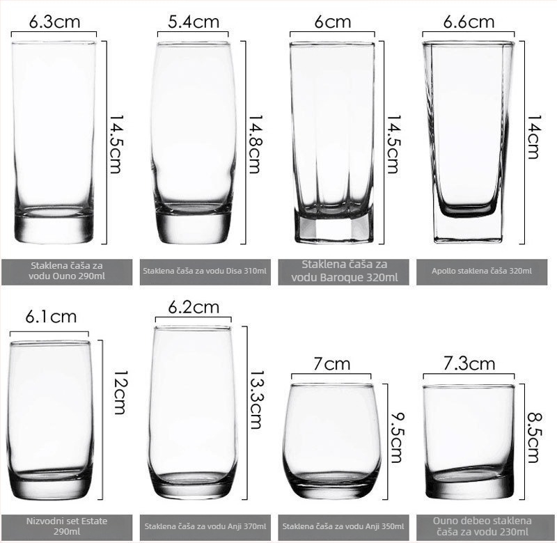 Staklena čaša za viski s tiskanim logom, moderan minimalistički stil, pakiranje u šarenoj kutiji