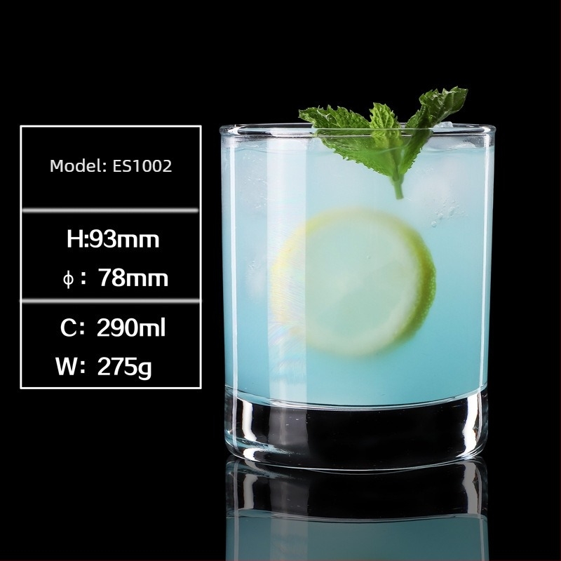 Staklena čaša za viski s tiskanim logom, moderan minimalistički stil, pakiranje u šarenoj kutiji