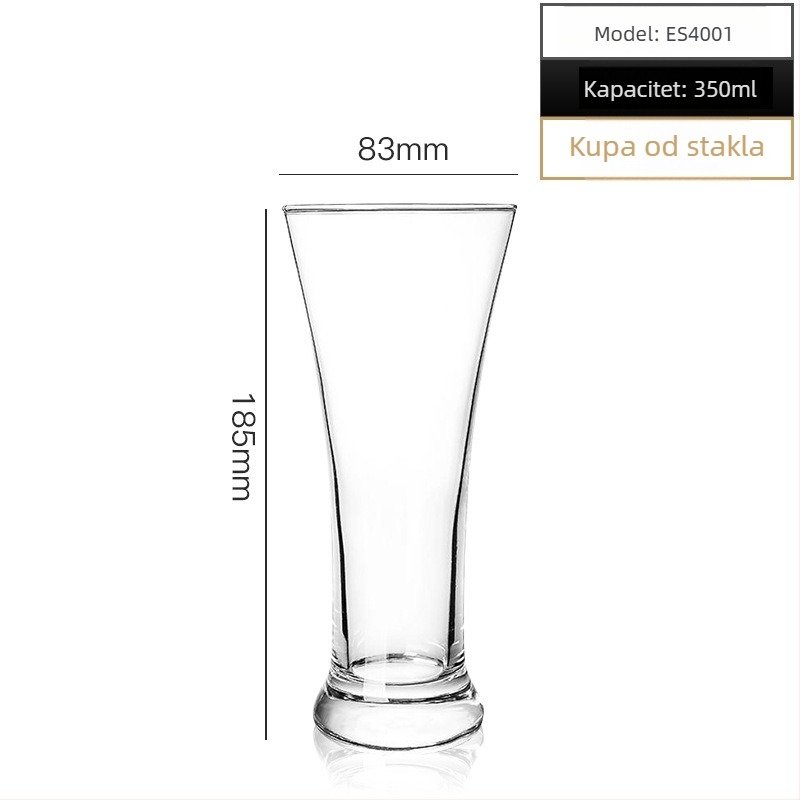 Staklena čaša za viski s tiskanim logom, moderan minimalistički stil, pakiranje u šarenoj kutiji