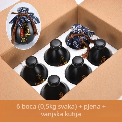 Keramička boca za liker od Yaojing — retro stil s laganim luksuzom, zatvorena ručna boca za vino, jednostruko pakiranje, vrhunska kvaliteta