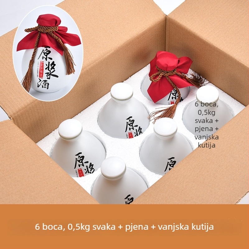 Keramička boca za liker od Yaojing — retro stil s laganim luksuzom, zatvorena ručna boca za vino, jednostruko pakiranje, vrhunska kvaliteta