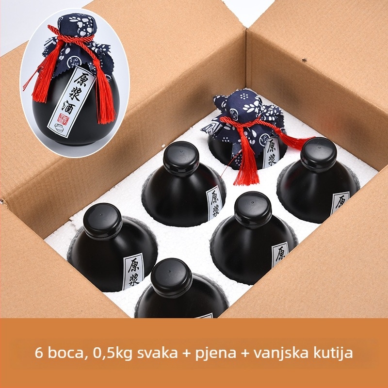 Keramička boca za liker od Yaojing — retro stil s laganim luksuzom, zatvorena ručna boca za vino, jednostruko pakiranje, vrhunska kvaliteta