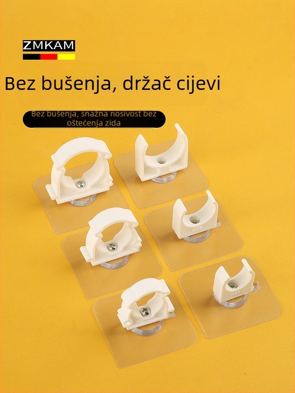 Bezbušični držač cijevi za PPR, U-oblik držač za montažu na zid za plinske i vodovodne cijevi; Vrsta: Drugo; Opseg primjene: Drugo; Marka: Drugo