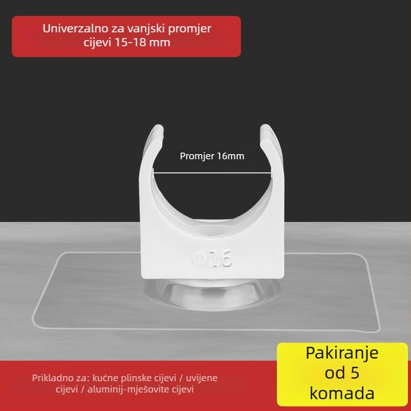 Bezbušični držač cijevi za PPR, U-oblik držač za montažu na zid za plinske i vodovodne cijevi; Vrsta: Drugo; Opseg primjene: Drugo; Marka: Drugo