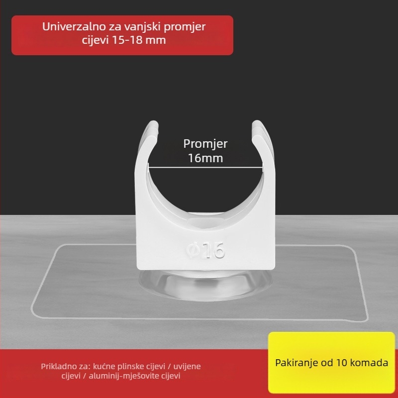 Bezbušični držač cijevi za PPR, U-oblik držač za montažu na zid za plinske i vodovodne cijevi; Vrsta: Drugo; Opseg primjene: Drugo; Marka: Drugo