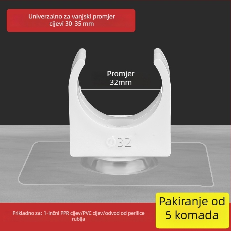 Bezbušični držač cijevi za PPR, U-oblik držač za montažu na zid za plinske i vodovodne cijevi; Vrsta: Drugo; Opseg primjene: Drugo; Marka: Drugo