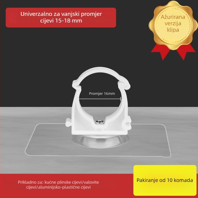 Bezbušični držač cijevi za PPR, U-oblik držač za montažu na zid za plinske i vodovodne cijevi; Vrsta: Drugo; Opseg primjene: Drugo; Marka: Drugo