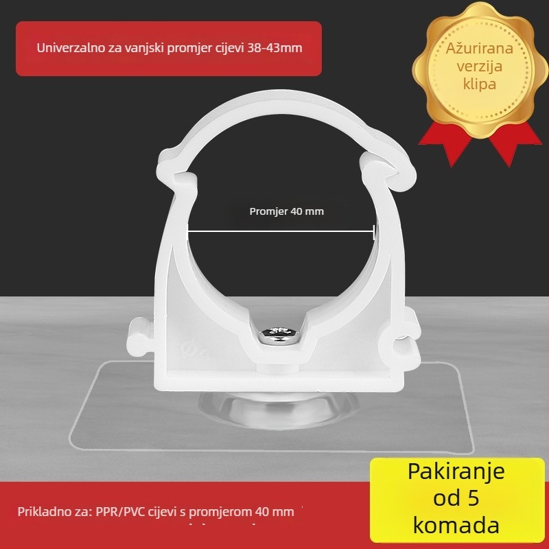 Bezbušični držač cijevi za PPR, U-oblik držač za montažu na zid za plinske i vodovodne cijevi; Vrsta: Drugo; Opseg primjene: Drugo; Marka: Drugo