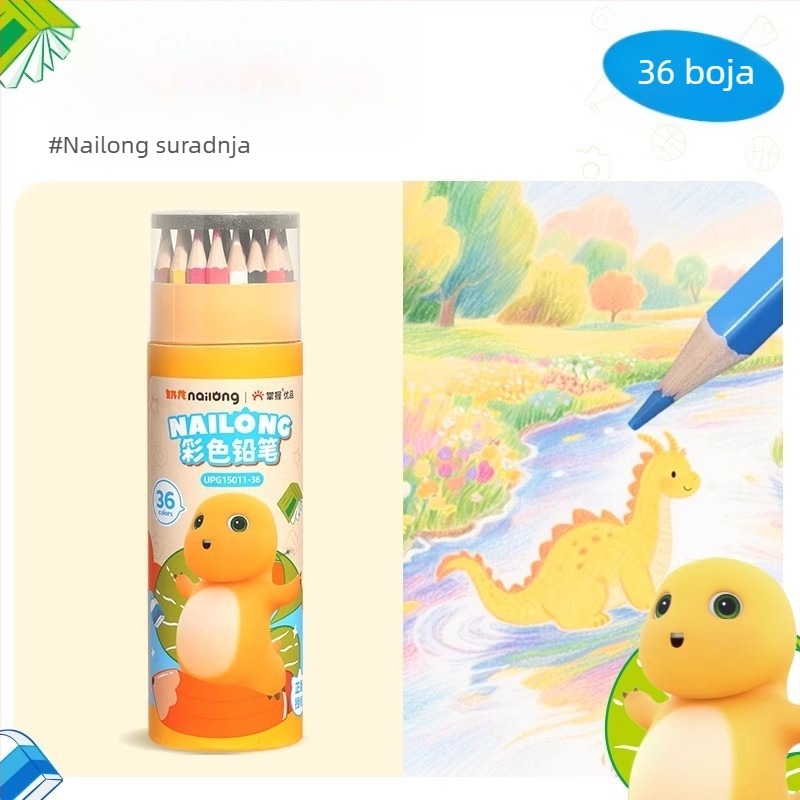 Vodootopne kolor olovke set sa šestouglatim grafitnim olovkama, drvenim kućištem i metalnom kutijom, 2B grafit, za crtanje i bojanje, poklon kutija