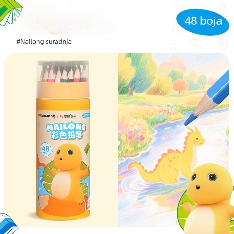 Vodootopne kolor olovke set sa šestouglatim grafitnim olovkama, drvenim kućištem i metalnom kutijom, 2B grafit, za crtanje i bojanje, poklon kutija