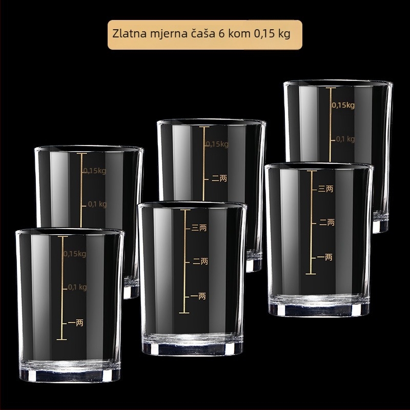 Set čaša za alkohol iz otpornog stakla, kapacitet 101–200 ml, ispisano logo, pakiranje u papirnatoj kutiji