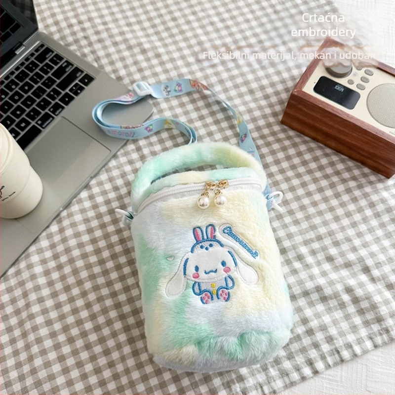 Pliš torba preko ramena s izuzetno mekanim kratkim plišem, punjenje od pjene, OEM prilagodba logotipa, pogodna od 14 godina