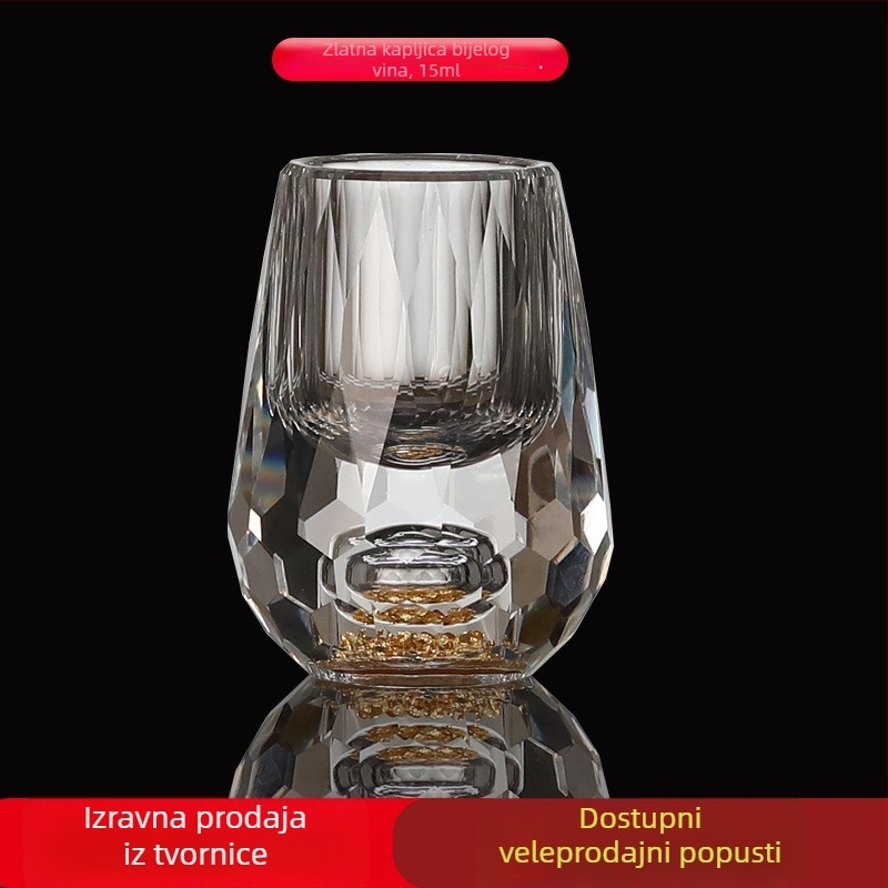 Set čaša za vino od kristalnog stakla – Weimu, kapacitet 1-100 ml, stil nacionalnog trenda, s logotipom