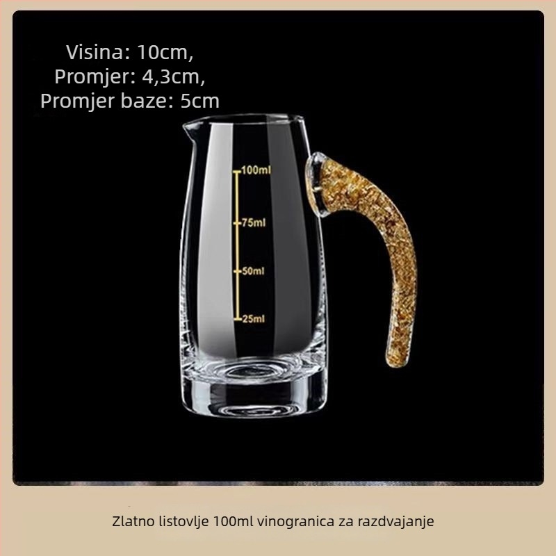 Set čaša za vino od kristalnog stakla – Weimu, kapacitet 1-100 ml, stil nacionalnog trenda, s logotipom
