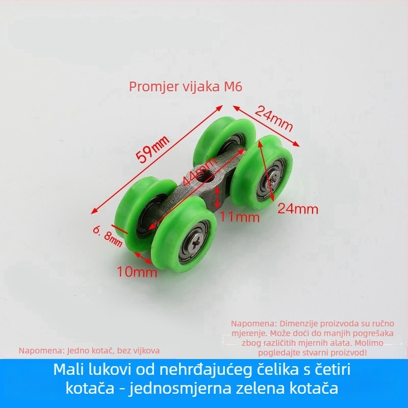 Kupaonica klizna vrata – klizna staklena vrata s proširenim čeličnim kotačićem, hardver za pregradnu djelatnost (Opseg primjene: Ostalo; Marka: Ostalo)