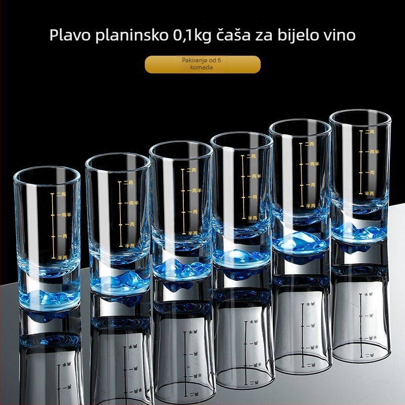 Set čašica za liker za kućnu uporabu — staklo, kineski stil, papirnata kutija, izdanje ljeto 2021, vrhunska kvaliteta