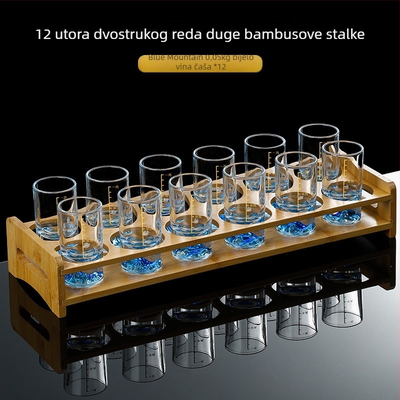 Set čašica za liker za kućnu uporabu — staklo, kineski stil, papirnata kutija, izdanje ljeto 2021, vrhunska kvaliteta