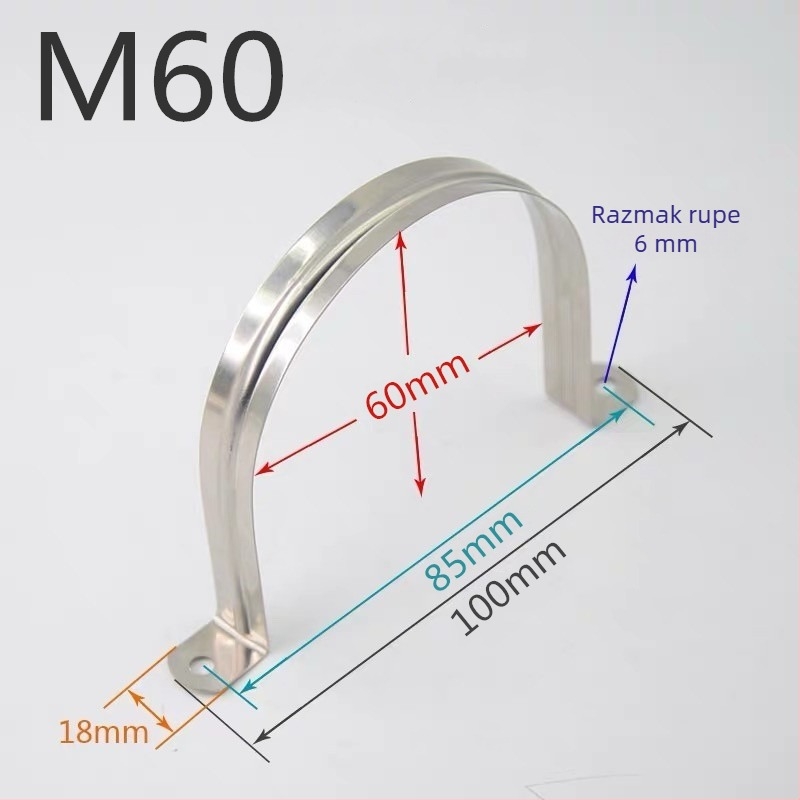Zidni U‑oblik držač za cijevi, klip za mekane cijevi i viseći kanal cijevi — Tip: Drugo; Opseg primjene: Drugo; Marka: Drugo
