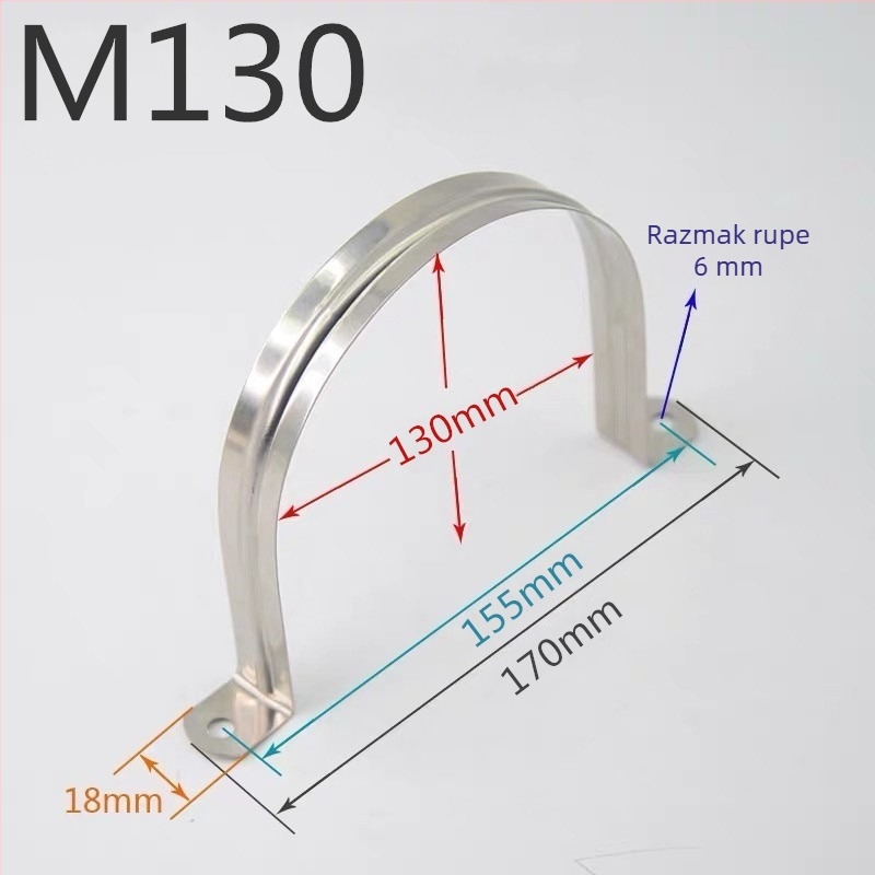 Zidni U‑oblik držač za cijevi, klip za mekane cijevi i viseći kanal cijevi — Tip: Drugo; Opseg primjene: Drugo; Marka: Drugo