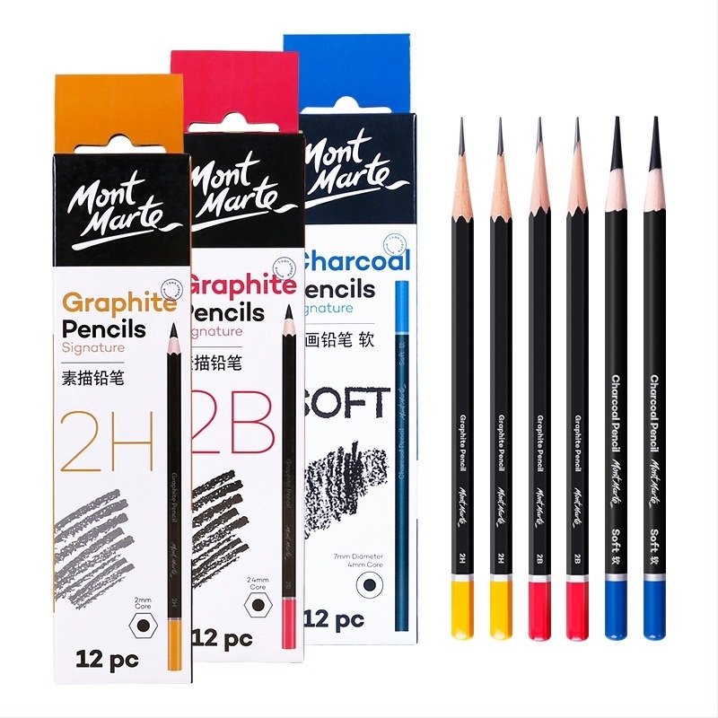 Montmartre set olovaka za skicu — papirnato kućište, pakiranje u pladnju, 12/10 pakiranje, olovke za skicu