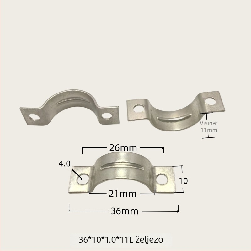 Kabelska stezaljka, metalni klip tipa mosta za učvršćivanje vodiča