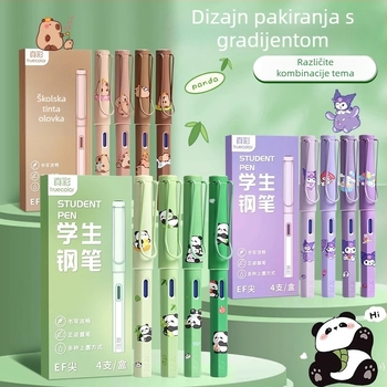 Brisivo pero za učenike, plastično kućište, sustav kartridža s tintom, nehrđajući čelik vrh, model LZ-ZCGB