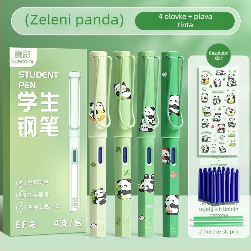 Brisivo pero za učenike, plastično kućište, sustav kartridža s tintom, nehrđajući čelik vrh, model LZ-ZCGB