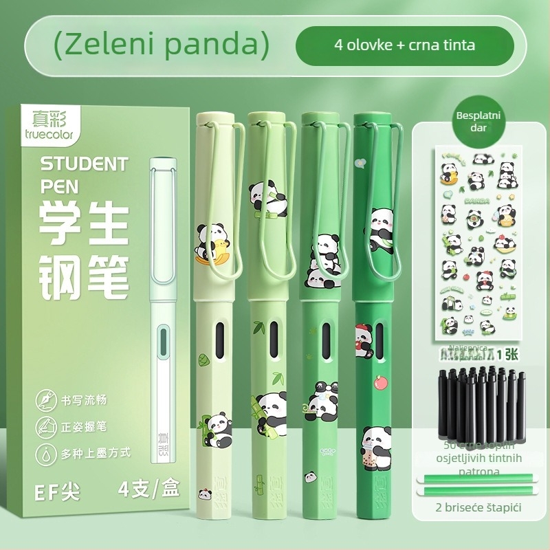 Brisivo pero za učenike, plastično kućište, sustav kartridža s tintom, nehrđajući čelik vrh, model LZ-ZCGB