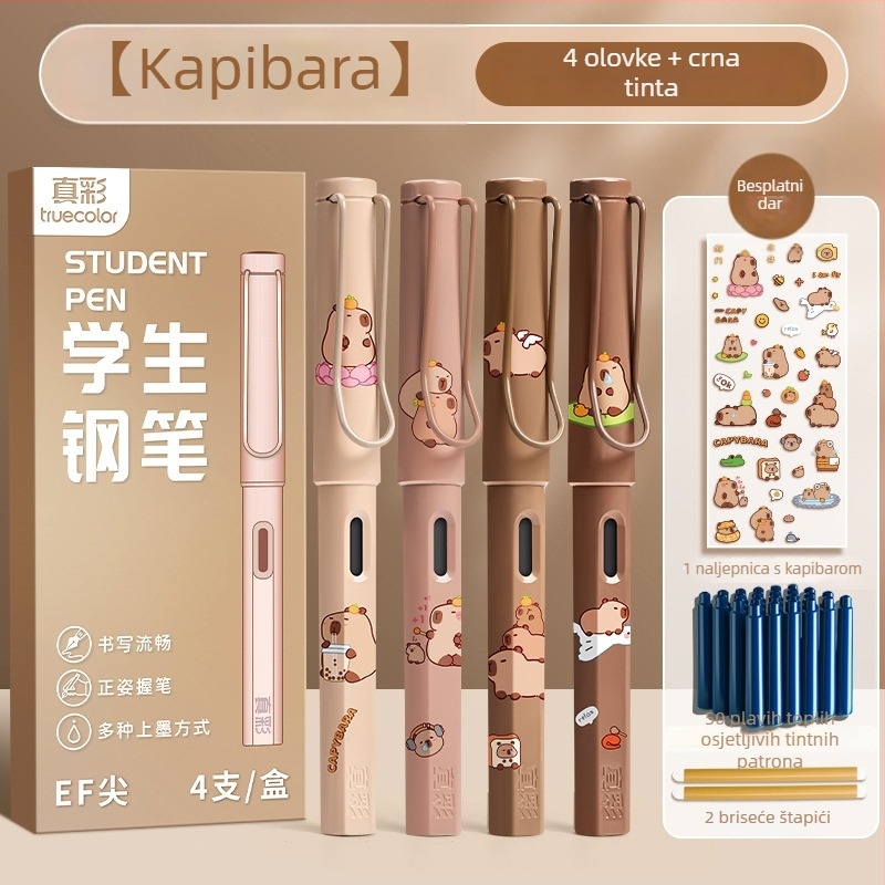 Brisivo pero za učenike, plastično kućište, sustav kartridža s tintom, nehrđajući čelik vrh, model LZ-ZCGB