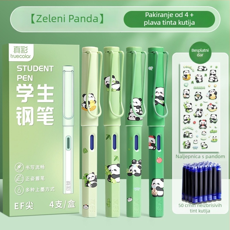 Brisivo pero za učenike, plastično kućište, sustav kartridža s tintom, nehrđajući čelik vrh, model LZ-ZCGB