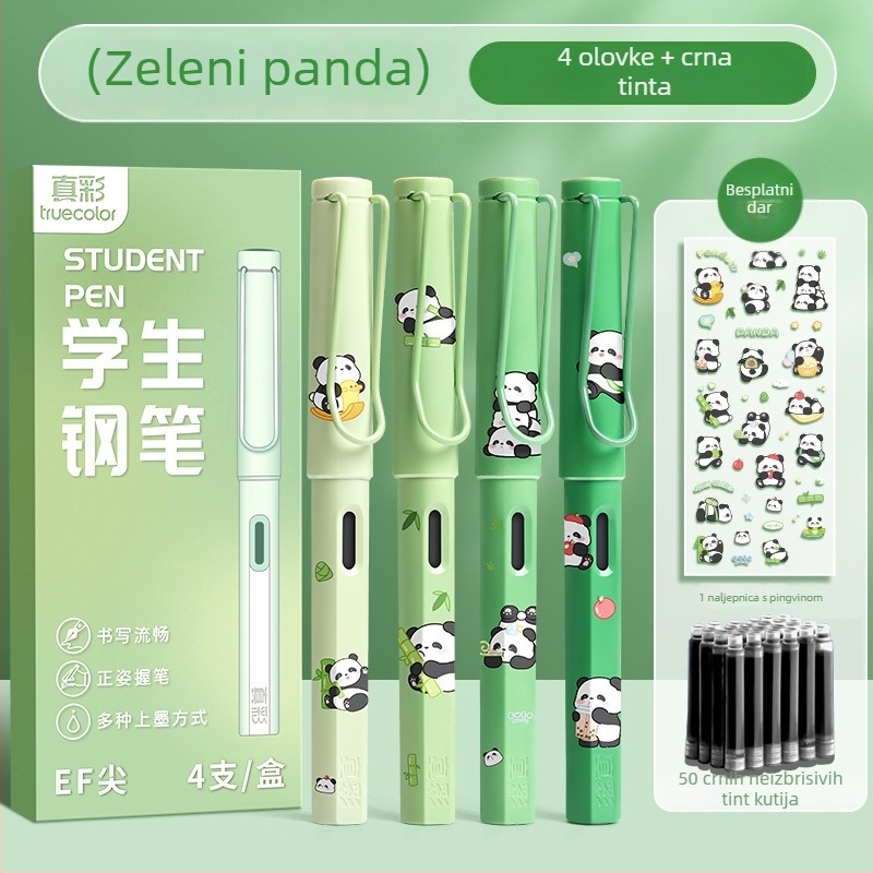 Brisivo pero za učenike, plastično kućište, sustav kartridža s tintom, nehrđajući čelik vrh, model LZ-ZCGB