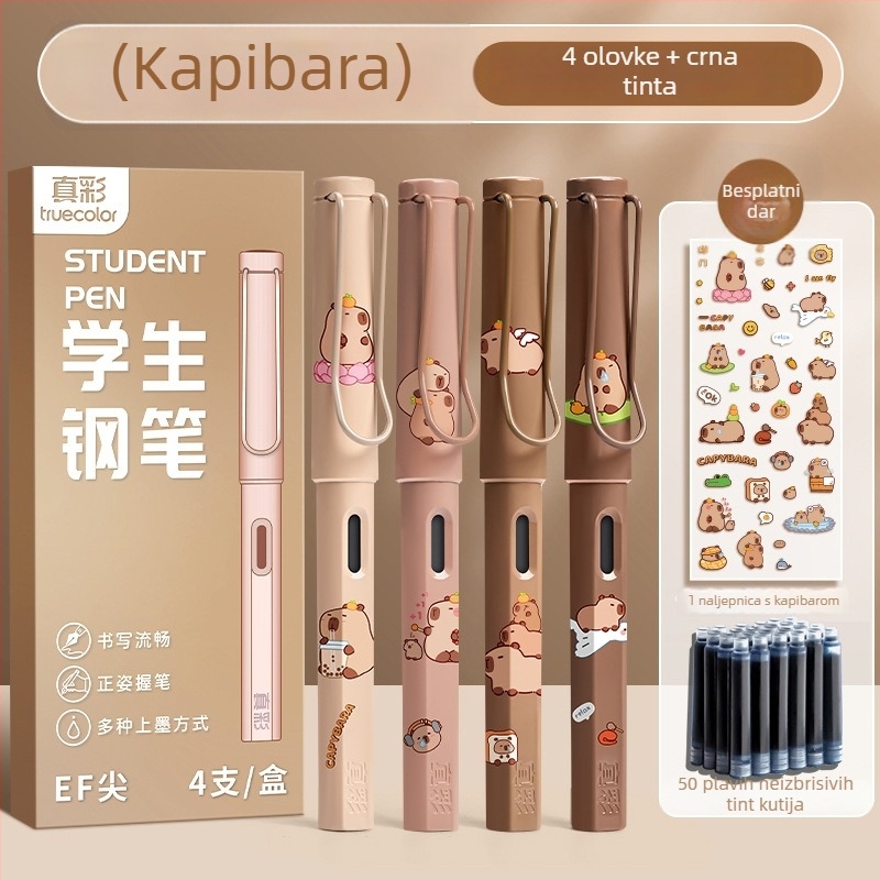 Brisivo pero za učenike, plastično kućište, sustav kartridža s tintom, nehrđajući čelik vrh, model LZ-ZCGB