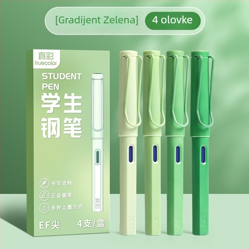 Brisivo pero za učenike, plastično kućište, sustav kartridža s tintom, nehrđajući čelik vrh, model LZ-ZCGB