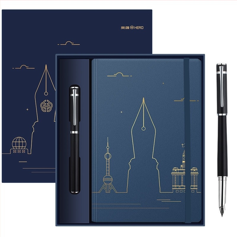 HERO Explorer nalivpero set, metalno kućište, iridij nib, zamjenjivi spremnik za tintu, pogodan poslovni poklon