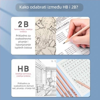 Morning Light drvena hexagonalna olovka HB za pisanje