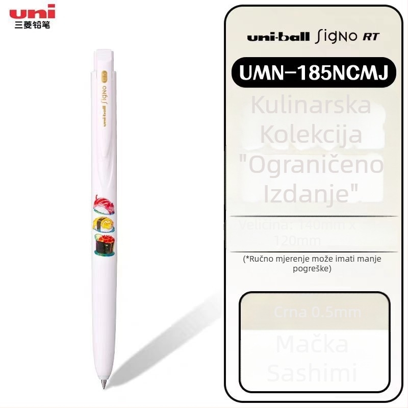 Gel olovka Uni Mitsubishi UMN-155, tinta na bazi vode, 0,38 mm vrh, neizbrisivo